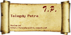 Telegdy Petra névjegykártya